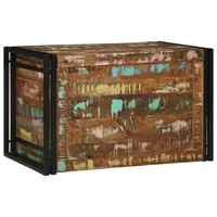 Gossi cutie de depozitare multicolor 80x50x50 cm din lemn solid reciclat