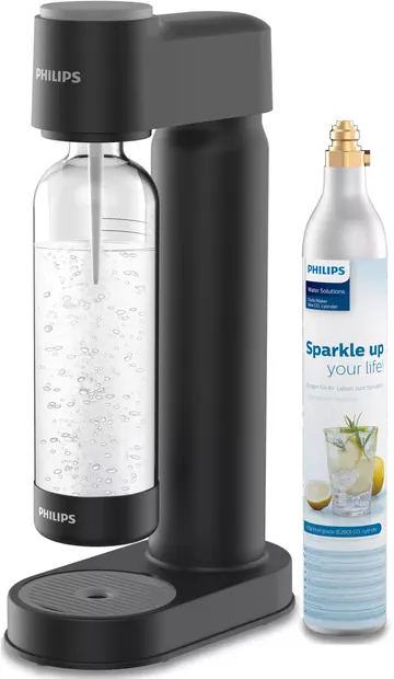 Mașină de sodă Philips - GoZero ADD4901BK/10, neagră