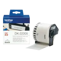Banda continua Brother DK22205, etichete hartie, 62mm, 30.48m