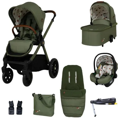 Cărucior pentru bebeluși 3 în 1 Cosatto - Giggle 4 + geantă și sac + bază IsoFix , Hoglet