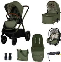 Cărucior pentru bebeluși 3 în 1 Cosatto - Giggle 4 + geantă și sac + bază IsoFix , Hoglet