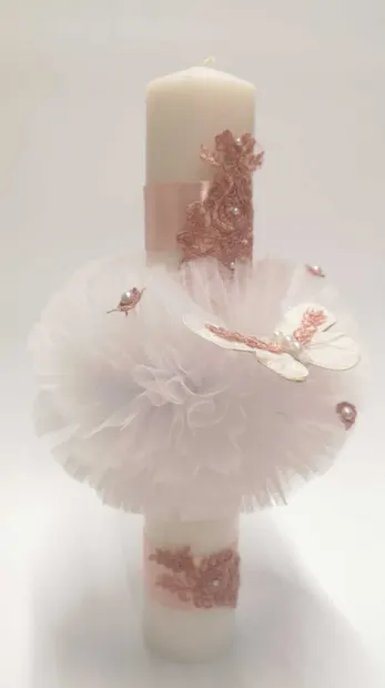 Lumanare Botez cu Fluture