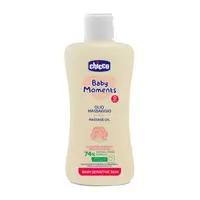 Ulei de masaj dermatologic Chicco Baby Moments Sensitive, 200ml, 0 luni+