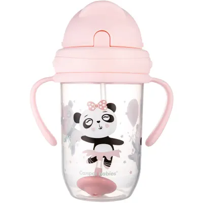 Canpol babies Exotic Animals Cup With Straw ceasca cu pai 1 buc