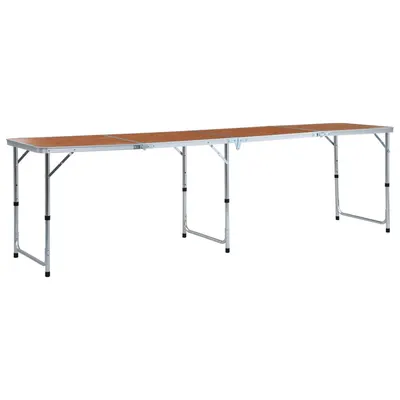 vidaXL Masă de camping pliabilă, 240 x 60 cm, aluminiu