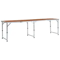 vidaXL Masă de camping pliabilă, 240 x 60 cm, aluminiu
