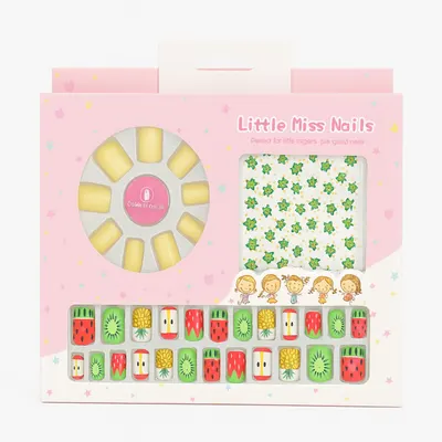 Set 48 Unghii Copii False Press On Fruity Fun HK010