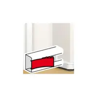 Extra capac adancime 45 - pentru capac flexibil snap-on DLP trunking - 2 m - alb