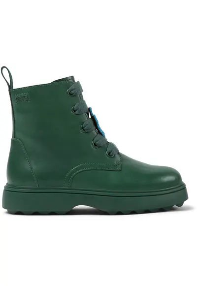 Ghete de piele cu detalii logo Norte Twins 1725 - Verde masliniu