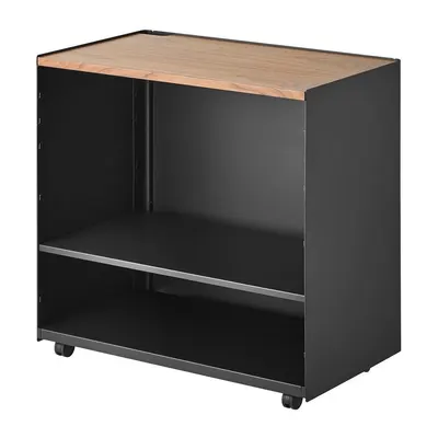 Etajeră pe roți neagră din metal 60x59x35 cm Tower – YAMAZAKI