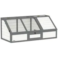 PawHut Cutie pentru țestoase, țarc exterior pentru țestoase, design fără podea, ușor de deschis, adăpost pentru țestoase, Alb | Aosom Romania