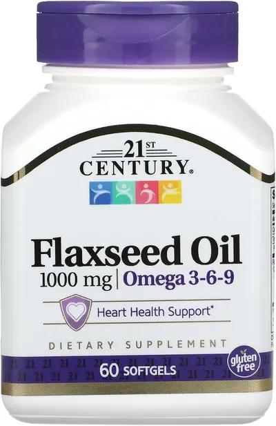 Flaxseed Oil, 1000 mg, 60 capsule, 21st Century