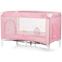 Patut pliabil Chipolino Capri Koala Pink, intrare laterala cu fermoar, buzunare depozitare, geanta transport inclusa