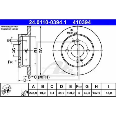 Disc frana ATE 24.0110-0394.1