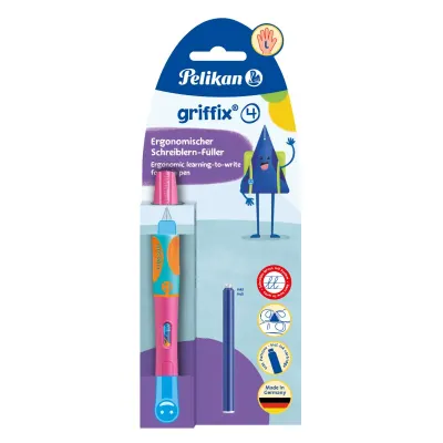 Stilou Griffix pentru stangaci, Herlitz, Pelikan, Lovely Pink