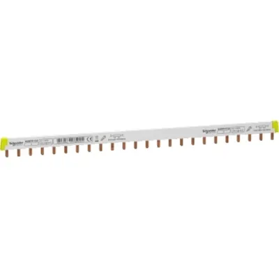Acti9, Bare Colectoare Tip Pieptene, 1L, Inclinare 18mm, 24 Module, 100A
