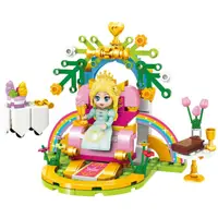 Set de constructie Qman Princess Leah Tronul Curcubeu 146 piese