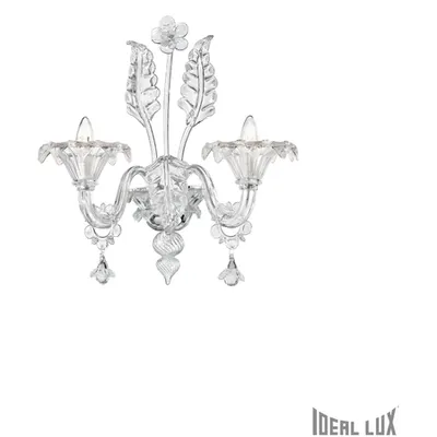 aplica Ca’ Vendramin, 2 becuri, dulie E14, L:500 mm, H:540 mm, Transparent