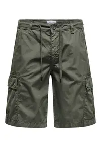 Pantaloni scurti barbati Sons - 22029214 - Bumbac - Verde - Verde