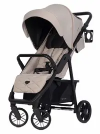 Carucior pentru copii Euro-Cart Flex omologat pana la 22 kg, Fossil Black Edition cu cadru de aluminiu, roti cu suspensii, echipat cu husa de picioruse groasa, pelerina de ploaie si suport pentru biberon