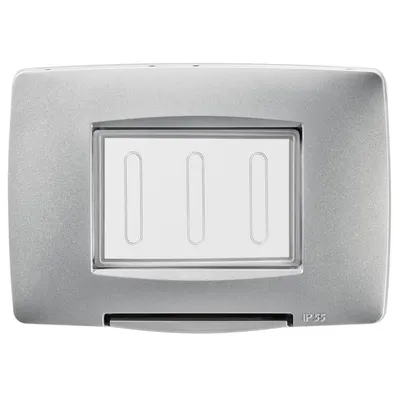 Rama de etansare IP55 3 module Gewiss Chorus GW16703VT, titan
