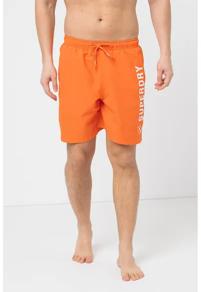 Pantaloni scurti de baie relaxed fit Code Applique 19 Inch - Portocaliu