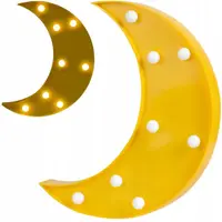 Lampa de veghe pentru camera copii Nukido Moon Galben, lumini LED, functionare cu baterii
