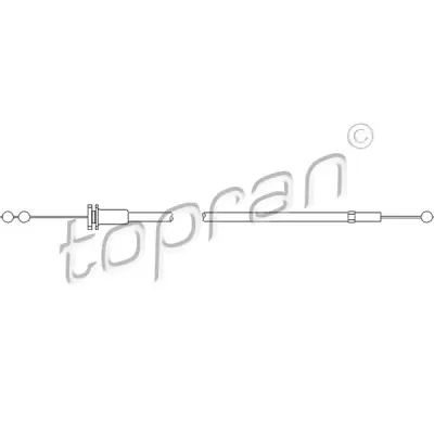 Cablu, capota motor TOPRAN 109 860