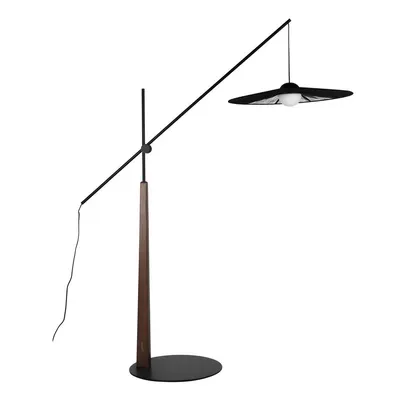 Lampadar negru/în culoare naturală închisă (înălțime 200 cm) Belle – Zuiver