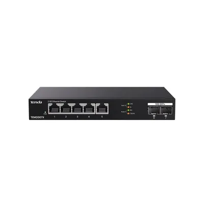 Switch Tenda TEM2007X, 5 porturi, 2x SFP, 65 Gbps, Plug and Play, fara management