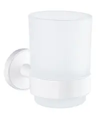 Pahar pentru periuțe de dinți Inter Ceramic - Lusso, White Matt