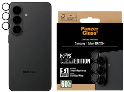Protector pentru cameră PanzerGlass – Hoops Clear Edition, Galaxy S26/S26 Plus