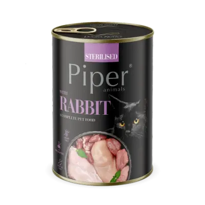 Conserva pentru pisici Piper Adult Sterilised cu iepure 400 gr