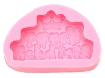 Mold de silicon (formă) Em Art - Happy Birthday, 118 x 84 x 20 mm