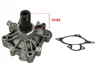 Pompa apa (aluminiu; ax scurt) IVECO DAILY III, DAILY IV F1CE0481A-F1CE0481H intre 2004-2011