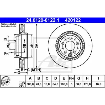 Disc frana ATE 24.0120-0122.1