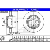 Disc frana ATE 24.0120-0122.1