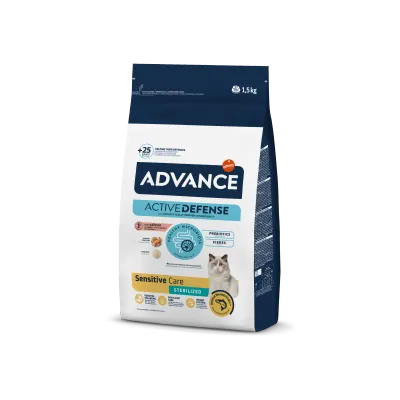 Hrana uscata pentru pisici Advance Sterilised Sensitive, Somon 3kg