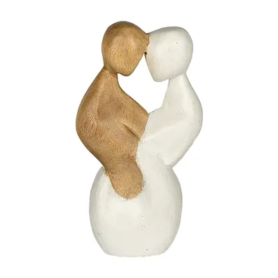 Decoratiune in doi WOODEN DECOR, 7x13x25 cm