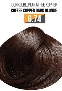 Vopsea Profesionala Fara Amoniac EVOQUE USA, Nuanta 6.74 COFFEE COPPER DARK BLONDE - Cu Ulei de Argan si 12 Aminoacizi, 100 ml - Evoque