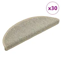 vidaXL Covorașe scări autoadezive 30 buc. verde 56x17x3cm aspect sisal