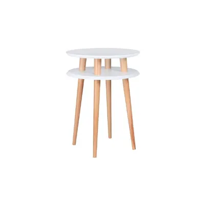 Măsuță auxiliară Ragaba UFO ⌀ 45 cm, alb