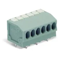 PCB terminal block; push-button; 1.5 mm²; Pin spacing 3.5 mm; 7-pole; Push-in CAGE CLAMP®; 1,50 mm²; gray