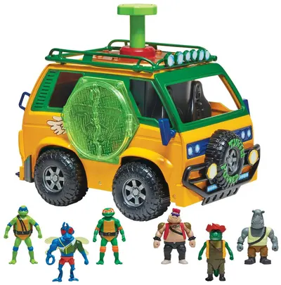 Set de joacă Playmates TMNT - Dubă a stației de mutație, cu figurine