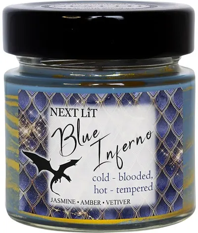 Lumânare parfumată Next Lit Dragon Fire - Blue Inferno, 100 g