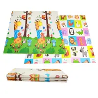 Bebeluși Fitness Covor de Joacă Pliabil 200x180x1 cm Animale Girafă Multicolor