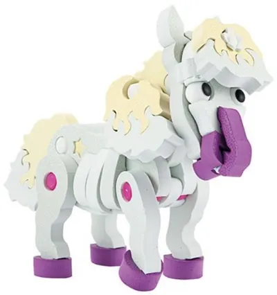 3D Puzzle Toi Toys - Cal, spuma, 59 piese