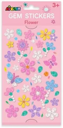 Set stickere cu margele Avenir - Flori