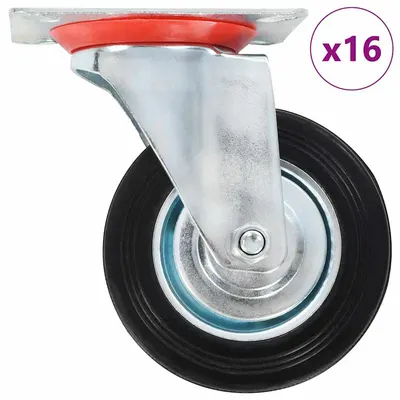 vidaXL Roți pivotante, 16 buc., 100 mm