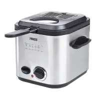 Mini-friteuza si fondue Princess 0118261101001, 840 W, Capacitate 1.2 l, capac detasabil, cos cu maner, 6 furculite pentru fondue (Argintiu)